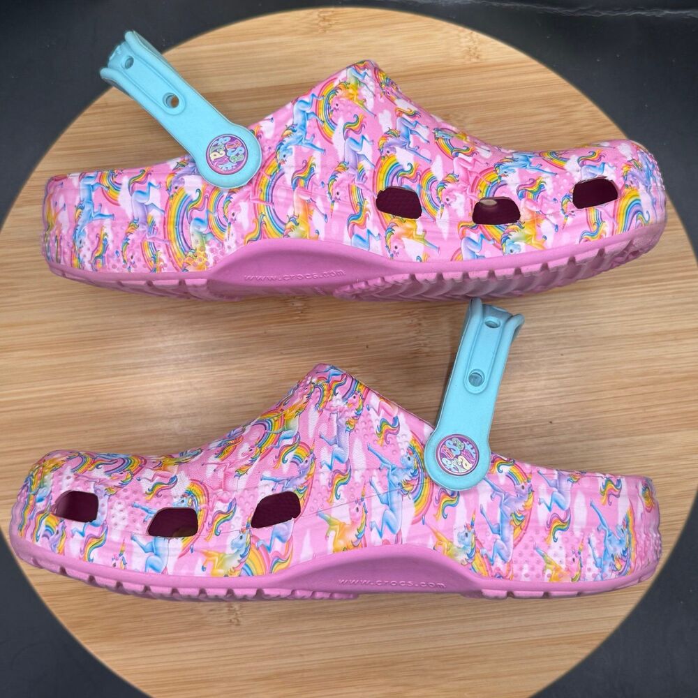Crocs unisex Lisa Frank Unicorn Classic Clogs M5/W7 - Picture 4 of 10